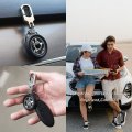 K-kang 2pcs Creative Auto Model Wheel Rim Rotatable Keychain Tyre Car