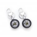 K-kang 2pcs Creative Auto Model Wheel Rim Rotatable Keychain Tyre Car