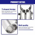 Uxcell Structural Pipe Connector Joint Clamps 180 Degree 2 Way 10 Set Stainless Steel Corner Fitting End Rails Clamp Fit Od 1