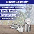 Uxcell Structural Pipe Connector Joint Clamps 180 Degree 2 Way 10 Set Stainless Steel Corner Fitting End Rails Clamp Fit Od 1