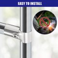 Structural Pipe Connector Joint Clamps 180 Degree 2 Way 10 Set Stainless Steel Corner Fitting End Rails Clamp Fit Od 1 Inch