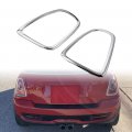 Anzios Compatible With 2007-2015 Mini Cooper R56 R57 R58 R59 Taillight Trim Ring Driver Passenger Side Chrome
