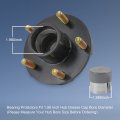 Trailer Axle Bearing Protector 1 98 Inch Stainless Steel With Silicone Dust Cap For Boat Pair Wheel Protectors