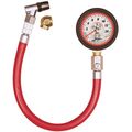 52-52034 Tire Pressure Gauge 0 To 15 Psi 2 In Glow The Dark Face With Flexible Hose And Rubber Bumper Includes Angle Ball 