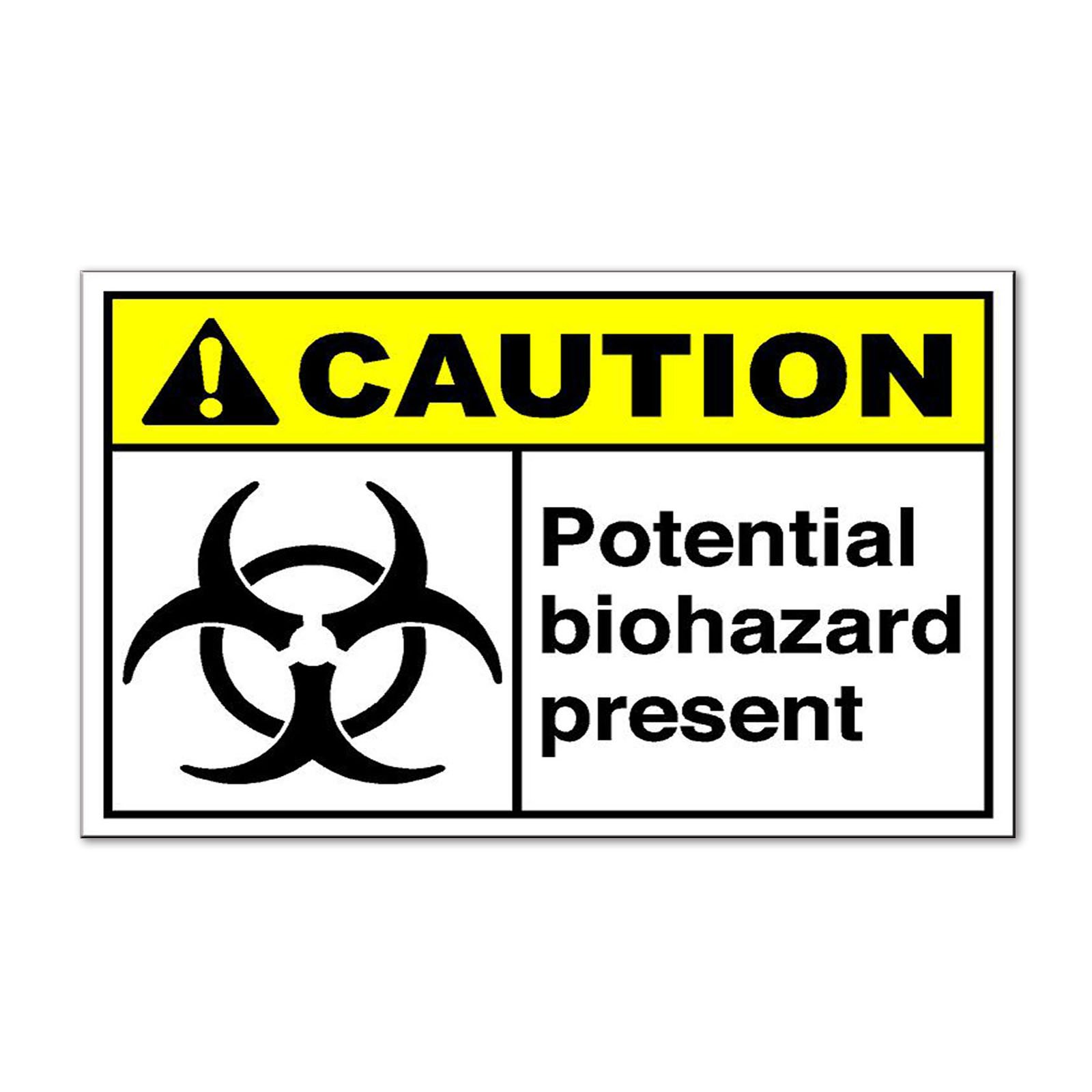Potential Biohazard Present Caution Osha Ansi Safety Magnets Sign-qty 2 -9 X 12 Inches