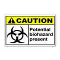 Potential Biohazard Present Caution Osha Ansi Safety Magnets Sign-qty 2 -9 X 12 Inches 