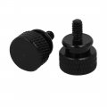 Uxcell Computer Pc Case 6 -32 Fully Threaded Knurled Thumb Screws Black 4pcs