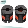 Uxcell Shaft Coupling 6mm To 8mm Bore L25xd20 Aluminum Alloy Flexible Coupler Joint For Servo Stepped Motor Pack Of 2