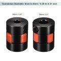 Uxcell Shaft Coupling 6mm To 8mm Bore L25xd20 Aluminum Alloy Flexible Coupler Joint For Servo Stepped Motor Pack Of 2