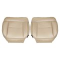 Driver And Passenger Bottom Leather Seat Replacement Cover Beige Tan For Ford F150 2004 2005 2006 2007 2008 Custom Fit 
