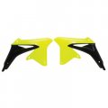 Radiator Scoops Flo Yellow Black For Suzuki Rmx450z 2017-2018 