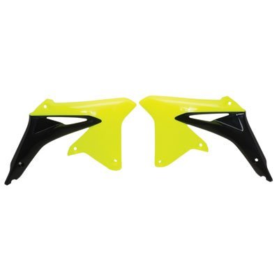 Radiator Scoops Flo Yellow Black For Suzuki Rmx450z 2017-2018