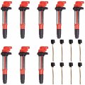 Ena Set Of 8 Red Ignition Coil And Connector For Bmw Rolls-royce 120i 0i 5ci 750li 760i 7i Alpina B7 M3 Z4 Phantom 2 0l 2 2l 2 