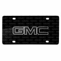 Ipick Image For Gmc Black Inlay 3d Logo On Pattern Solid Aluminum Metal License Plate
