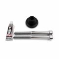 Httmt- Chrome Spike Frame Slider Crash Protector Aluminum Compatible With 03-04 Kawasak Zx6r Zx6rr P N Mt290-027-cd