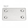 Uxcell Flat Straight Brace Repair Plate 60 X 38 1 5mm Stainless Steel Fixing Mending Bracket Connector Silver For Furniture