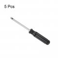 Uxcell Mini Slotted Screwdriver 5 0mm Flat Head With Black Handle For Small Appliances Pcs