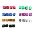 28pcs 7 Color Metal Dice Wheel Tire Valve Cap Car Bike Stem Caps Universal