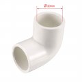 Uxcell 20mm Slip 90 Degree Pvc Pipe Fitting Elbow Coupling Connector 2 Pcs