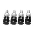 License Plate Screws 4pcs Universal Motorcycle Frame Bolts For Fastening Car Tag Holder Black