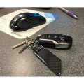 Chevrolet Corvette C8 Z06 Black Real Carbon Fiber Blade Style With Leather Strap Key Chain Keychain Official Licensed