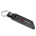 Chevrolet Corvette C8 Z06 Black Real Carbon Fiber Blade Style With Leather Strap Key Chain Keychain Official Licensed