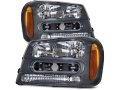 Front Headlight Assembly Set Of 2 For 2002-2009 Chevy Trailblazer 