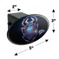 Blue Beetle Scarab Oval Tow Hitch Cover Trailer Plug Insert 2