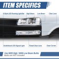 4pcs Switchback E-led Drl Composite Headlights Assembly And Bumper Lamps Compatible With Chevy Express Gmc Savana 1500-4500