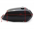 The Manta Cafe Racer Gas Tank Black Motorcycle Fuel 3 2 Gallon 12l