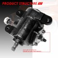 Power Steering Gear Box Assembly With Pitman Arm Compatible Ford Cross Street Hot Rat Rod 1923-1948 Steel Painted Black