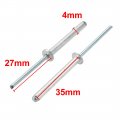 Uxcell 30 Pcs 4mm X 35mm Aluminum Steel Open End Blind Rivets