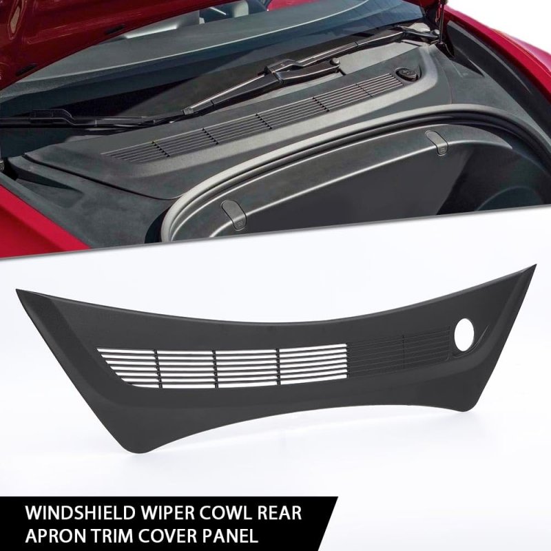 Windshield Wiper Cowl Rear Apron Trim Cover Panel Matte For 2017 2023 Tesla Model 3 108167500b 108167500e