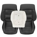 5pcs Front Both Side Bottom Top Seat Cover Black Driver Foam Cushion Leather For Mercedes Benz E-class E200 E250 E300 E350 2010 