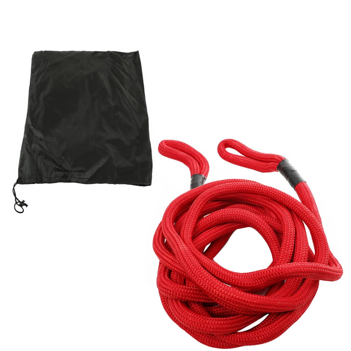 Kinetic Recovery Rope 7 8 In X 30 Ft 30000lbs Heavy Duty Nylon Towing Snatch For Trucks And Large Suvs Offroad Vehicles Red