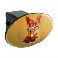 Beam Me Up Scottie Dog Suglasses Vintage Retro Oval Tow Trailer Hitch Cover Plug Insert