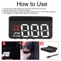 Car Head Up Display Hud Windshield Projector Multia Function Gauge Warning Alarm Fatigue Driving Reminder