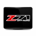 Ipick Image Compatible With Chevrolet Z71 Off Road Uv Graphic Black Metal Face-plate On Abs Plastic 2 Inch Tow Hitch Cover