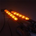 Httmt- Motorcycle Raindrop Led Turn Signal Flame Fire Mirror Compatible With Kawasaki Ninja Suzuki Gsxr600 P N Mt208 Ttt004