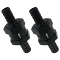 3 8 Non Return One Way Inline Check Valve Fitting 6061-t6 Aluminum Alloy Black 10mm Od 2pcs 