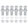 6 Pack 10mm Ball Studs M8 X 1 25 In Aluminum Screws Silver With Lock Nuts And Washers For Universal Gas Lift Support Strut End 