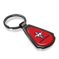 Ford Mustang Tri Bar Red Dome Dark Gunmetal Metal Teardrop Premium Keychain Officially Licensed 2 5 In X 1 25 0 2 Model 404
