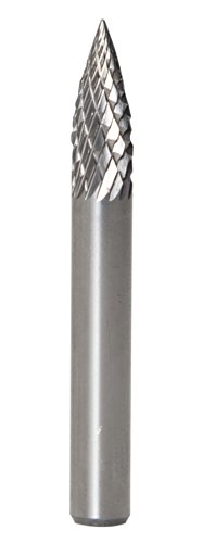 Adapter for Low Speed Tire Buffer Included Creates Uniform Channel for Better Seal with Stem Plugs and Patches Carbide Steel Steelman 1/4-Inch Carbide Double-Cut Burr for Tire Repair Dressing 