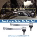 2pcs Front Outer Tie Rod Ends Kit Suspension Steering End For Honda Civic Cr-v Fit Drag Link No Es3332r Es3331r 53560s04003