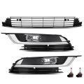 Front Bumper Grille Fog Lights Assembly Set For Volkswagen Cc 2013-2017 Vw2592125 Vw2593125 3c8941700941699 853 677g 3c8 854 