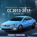 Front Bumper Grille Fog Lights Assembly Set For Volkswagen Cc 2013-2017 Vw2592125 Vw2593125 3c8941700941699 853 677g 3c8 854