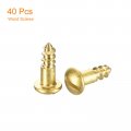 Uxcell Wood Screws M3 X 12mm Slotted Round Head Brass Self-tapping Woodworking Screw 40 Pcs