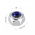 Uxcell Hex Lock Nuts M6 X 1mm Stainless Steel Nylon Insert Self-locking For Fasteners 30pcs Silver Tone