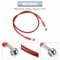 X Autohaux 110cm 43 31 Length 10mm Id Motorcycle Hydraulic Brake Line Oil Hose Pipe 28a 0a Stainless Steel Braided Cable For