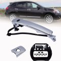 Front Left Outside Chrome Smart Entry Door Handle Replacement For 2010 2011 2012 2013 Rogue Car Driver Side 